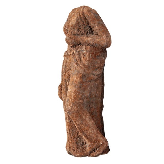 Figurative Petite Antique European Terracotta Figurine For Sale - Image 3 of 8