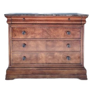 Louis Philippe Chest / Commode With Marble Top by Ethan Allen For Sale