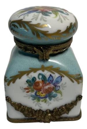 1980s Vintage Limoges Inkwell Trinket Box