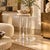 Stunning vintage 1980s clear Lucite side table or display pedestal featuring a striking geometric, sculptural design....