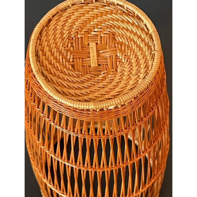 Late 20th Century Abe Motoshi Japanese Contemporary Bamboo Basket For Sale - Image 4 of 13