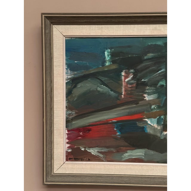 Olle Zetterqvist, Abstract Landscape, 1960, Oil on Canvas, Framed For Sale - Image 9 of 15