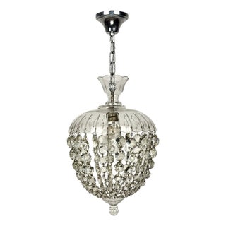 Small Crystal Balloon Pendant Light, Italy, 1930s For Sale