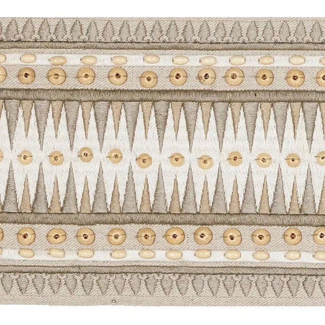 Sample - Schumacher X Mary Mcdonald Tahiti Tape in Sea Oyster For Sale