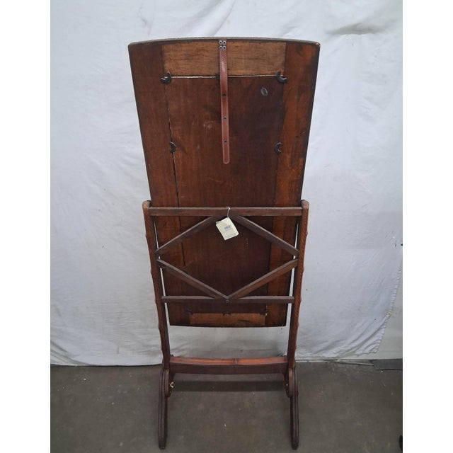 Traditional 19th Century Aesthetic Movement Style Faux Bamboo & Brass Detail Cheval Floor Mirror For Sale - Image 3 of 7