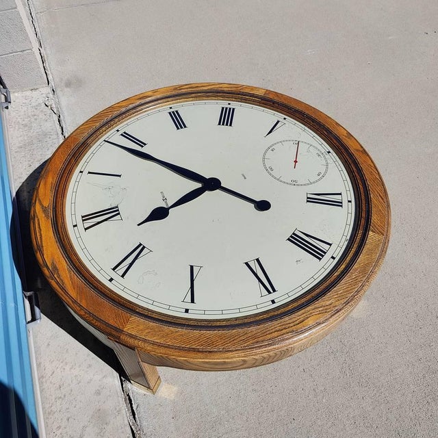 1970s Vintage Mid Century Howard Miller Clock Coffee Table Chairish