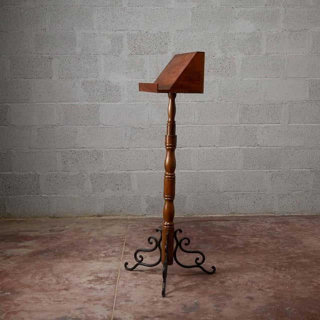 Wood Art Deco Style Lectern in Wood For Sale - Image 7 of 13