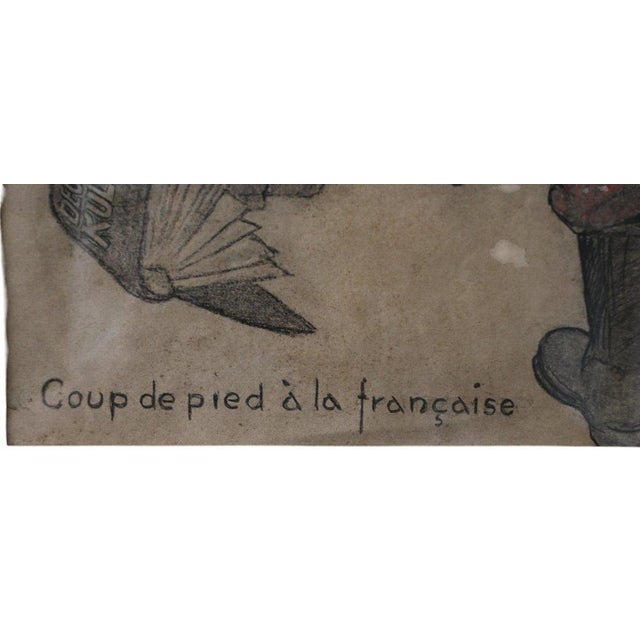 Modern Gerard Vroom, Military Caricature, French Kick, 1800s, Pencil Drawing For Sale - Image 3 of 9