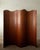 A vintage french art deco pine tambour room divider attributed to jomain baumann for baumann, produced in france during...