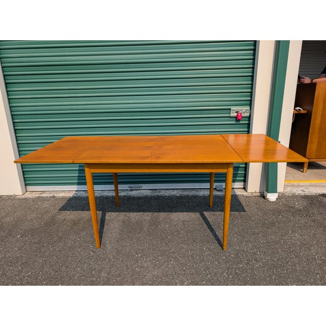 1960s Edsby Edsbyverken 740 T Swedish MCM Teak Extendable Dining Table For Sale - Image 5 of 17