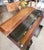 Mid century modern 1950 heavy industrial metal desk with functional roll top opens -to its orginal green green rubber flat...