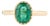 Vintage Inspired 1.9ct Natural Emerald Oval Solitaire Ring Size 9 in 18k Yellow Gold For Sale