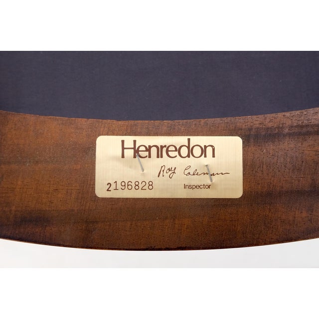 Set of 10 New Linen Upholstery Walnut Dining Chairs by Henredon Mint For Sale - Image 10 of 16