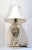 Signed Hand Painted Porcelain Mid 20th Century White, Green and Gilt Lamp For Sale - Image 13 of 13