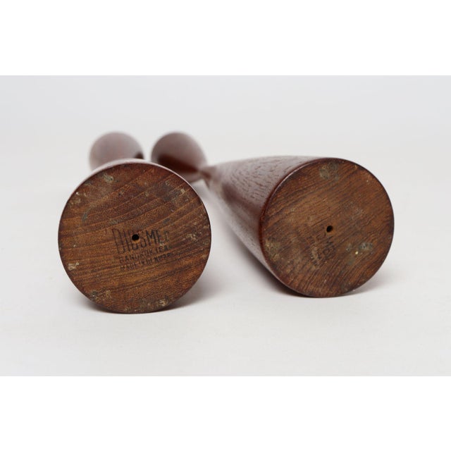 1960s Pair of Danish Modern Sculptural Organic Form Candlesticks by Digsmed For Sale - Image 5 of 17
