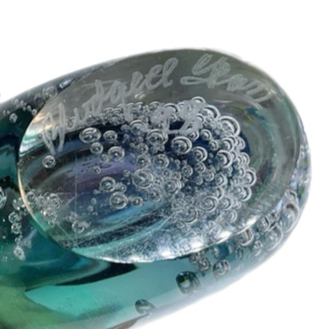 Contemporary Buzz Blodgett Sea Foam Perfume Bottle - Art Glass - Sommerso - Signed For Sale - Image 3 of 5