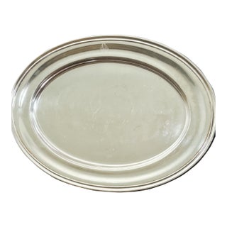 Vintage Hotel Silver Plated Platter Midday Club Serving Tray Wallace’s For Sale