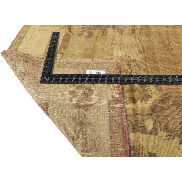 Mid 20th Century Vintage Turkish Oushak Rug - 06'06 X 11'06 For Sale - Image 5 of 9