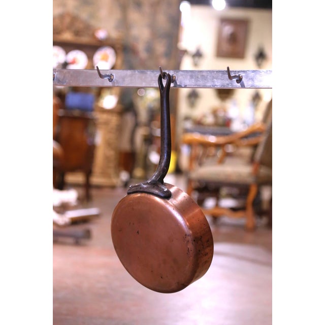 Chrome Mid-Century French Chrome Pot and Utensil Wall Rack For Sale - Image 8 of 9