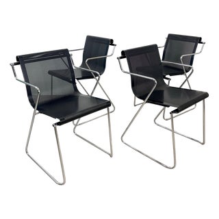 Monopoli Stackable Armchairs by Pietro Arosio for Airon, Italy, 1970s, Set of 4 For Sale