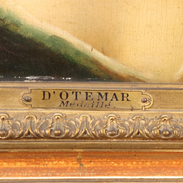 Edouard D'Otemar, Untitled, Oil on Panel, Framed For Sale - Image 9 of 13