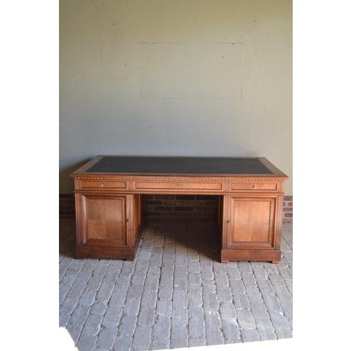 Antique Mahogany Partner Desk For Sale - Image 10 of 10