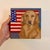 Our best friends, our dogs ❤️ this painting portrays a dogs loyal and true love for its owner. The American flag is behind...