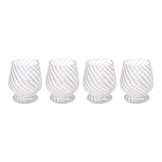 Rialto Twisted Optic Glass Tumblers, Set of 4 For Sale