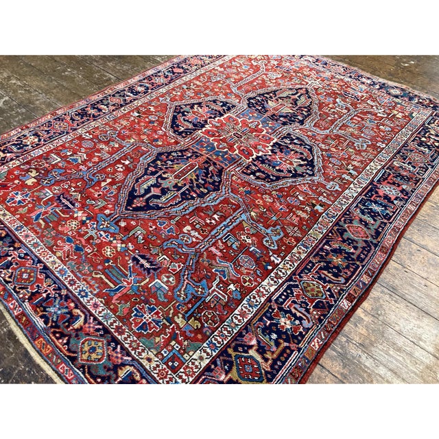 Antique Heriz Rug, 1890s For Sale - Image 5 of 18