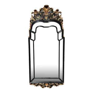 19th C Style Burton-Ching Regency Black & Gold Mirror - 1 of 2