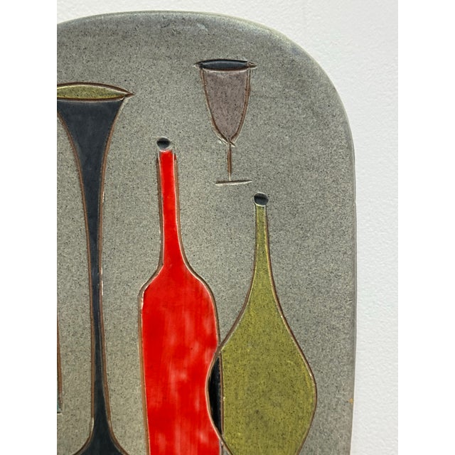 Mid-Century Modern Vintage Bitossi for Raymor Mid Century Modern Plaque Circa 1955 For Sale - Image 3 of 6