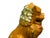 Pair Chinese Tri-Color Mustard Yellow Glaze Fengshui Lions Foo Dogs For Sale - Image 14 of 15