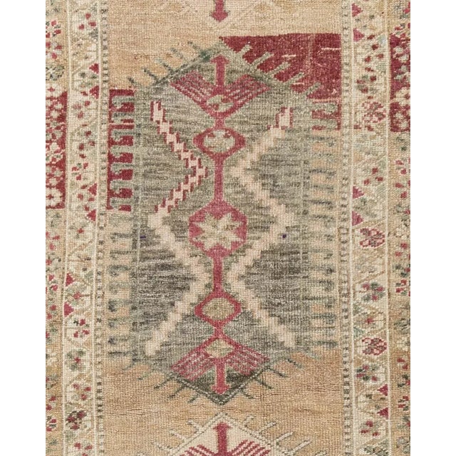 Traditional 1940s Vintage Turkish Oushak Runner 2'9 X 16'8 For Sale - Image 3 of 7