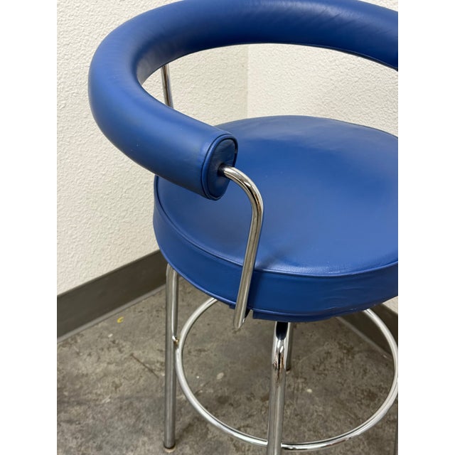 1970s Circa 1970's Le Corbusier Style Bar Stool For Sale - Image 5 of 12