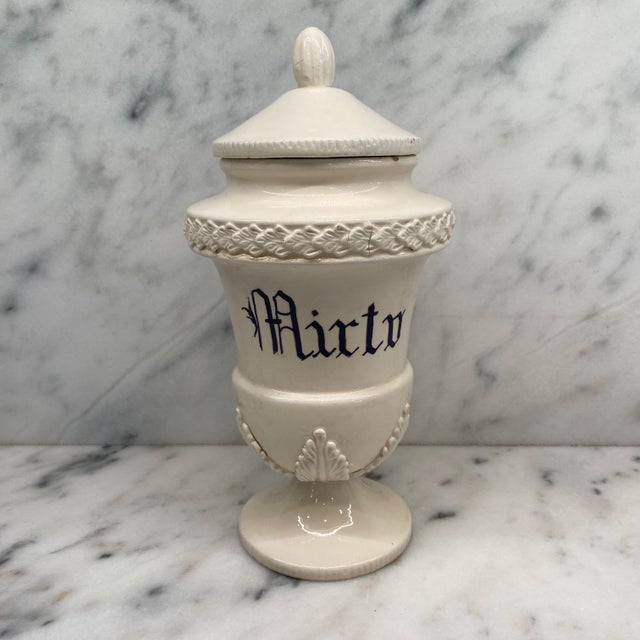 Italian Venetian apothecary jar from the 19th century bought in the South of France.This Italian porcelain apothecary or...