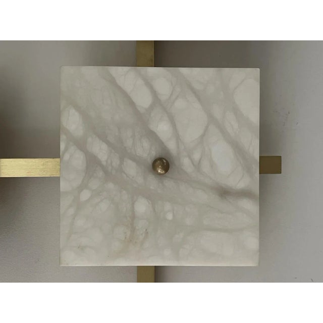 Vintage Wall Lamp in Marble and Brass, 1990 For Sale - Image 5 of 7