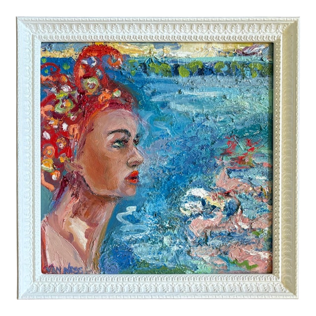 "Bathing Beauty", Original Oil Painting, by Van Ness For Sale