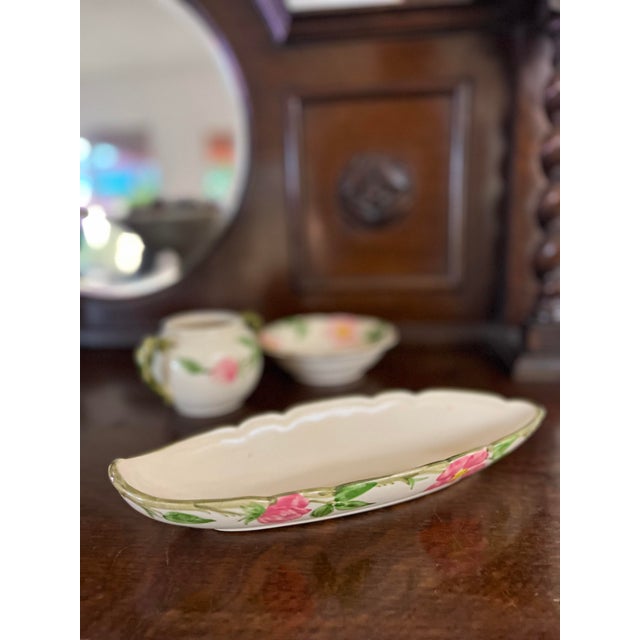 Franciscan China Do Not Use 1940s Franciscan Desert Rose Relish Serving Dish For Sale - Image 4 of 6