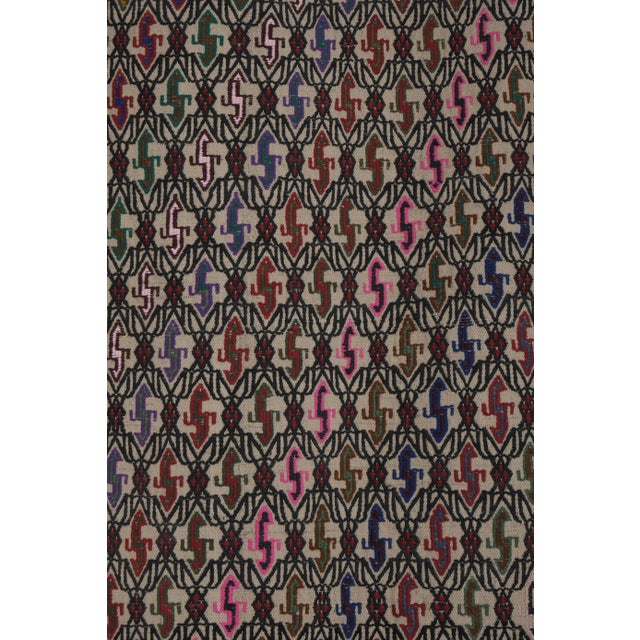 Coffee Handwoven Turkish Petite Kilim Rug 3'9'' X 5' For Sale - Image 8 of 13