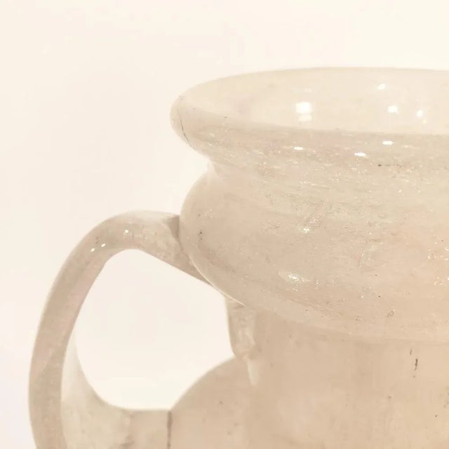 Ivory Murano Crystal Vase attributed to Flavio Poli by Vetri d'Art, 1940s For Sale - Image 8 of 9