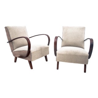 Vintage Art Deco Chairs by J. Halabala, 1930s, Set of 2 For Sale