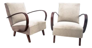 Vintage Art Deco Chairs by J. Halabala, 1930s, Set of 2