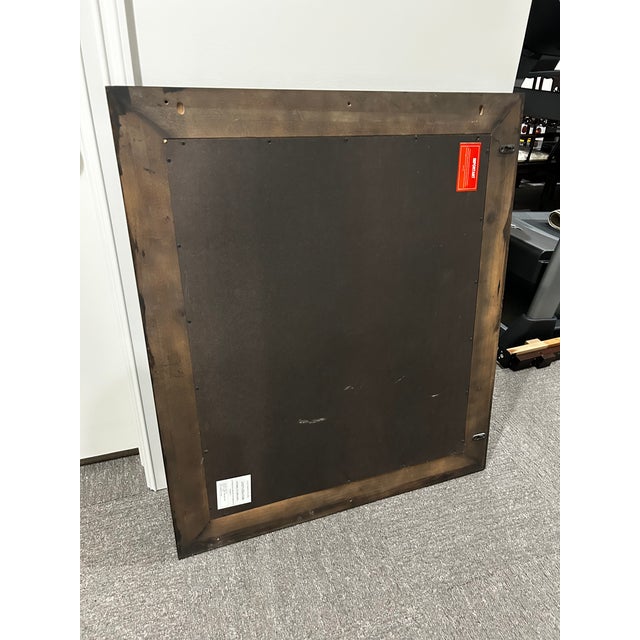 Large Dark Wood Beveled Mirror, Formerly Dresser-Mounted For Sale In New York - Image 6 of 7