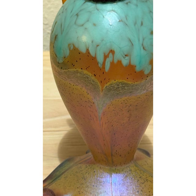 Modern 2018 Jack Pine Hand Blown Iridescent Art Glass Sculpture For Sale - Image 3 of 11