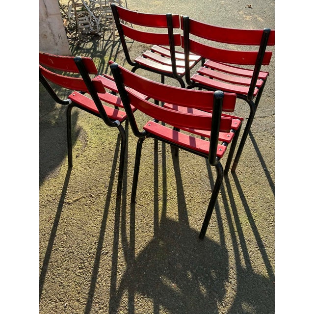 Chairs and Garden Table, 1960s, Set of 5 For Sale - Image 6 of 8