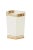 Transitional Oliver Wastebasket - White/Gold For Sale - Image 3 of 3