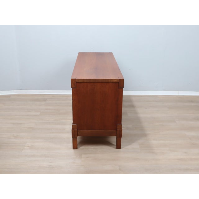 Mid-Century Italian Rationalist Walnut Multi-Drawer Sideboard, 1970s For Sale - Image 6 of 14
