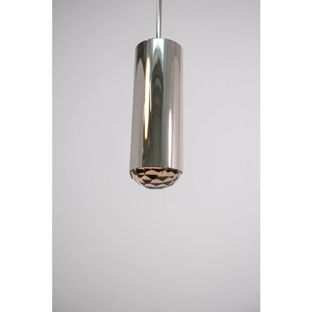 Italian Pendant Lamp in Brass and Pink Art Glass from Ghirò Studio For Sale - Image 4 of 7