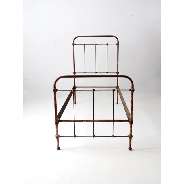 Antique Iron Bed For Sale - Image 9 of 11