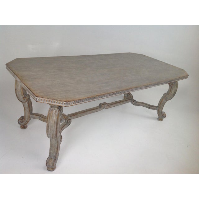 Shabby Chic Custom Shabby Chic Dining Table With Custom Finish For Sale - Image 3 of 7